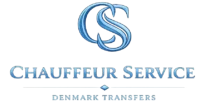 Denmark Transfers luxury airport and hotel transfer service logo for private chauffeur transportation in Denmark
